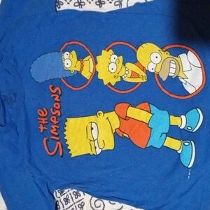 Simpsons blue youth small tee